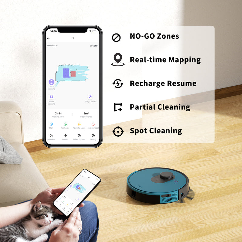 Load image into Gallery viewer, OKPLIFE L1 Lidar Robot Vacuum Cleaner Green