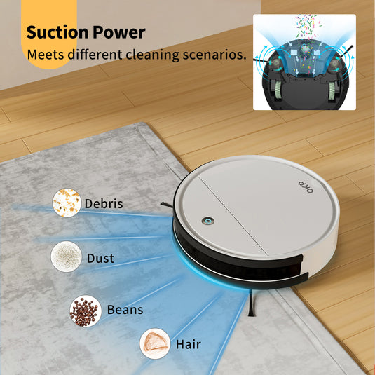 OKP LIFE K5 Robot Vacuum - Alexa/Google Compatible, Ideal for Pets