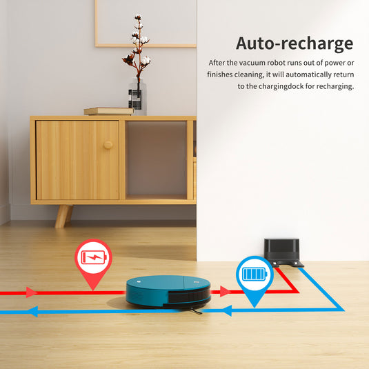  OKP K4 Robot Vacuum Cleaner, Super-Thin, 3600Pa Suction,  150Mins Runtime, Self-Charging Robotic Vacuum Cleaner, Work with Voice  Controlled for Pet Hair, Carpets