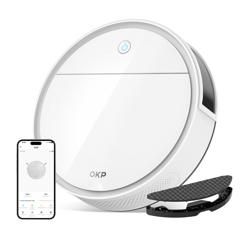 Load image into Gallery viewer, OKP LIFE K5 Robot Vacuum - Alexa/Google Compatible, Ideal for Pets（te）
