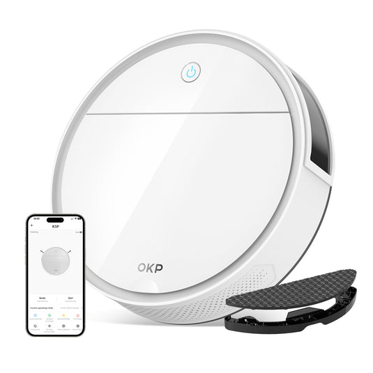 OKP LIFE K5 Robot Vacuum - Alexa/Google Compatible, Ideal for Pets（te）