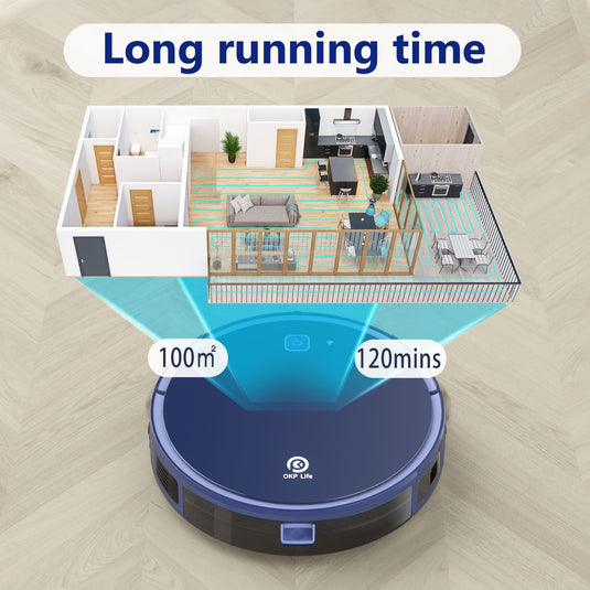 OKP LIFE K7 Robot Vacuum Cleaner Carpet, and Particle Specialist