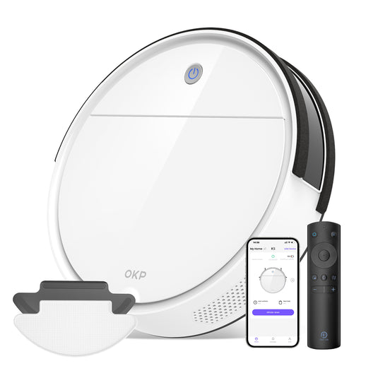 OKP LIFE K5 Robot Vacuum - Alexa/Google Compatible, Ideal for Pets