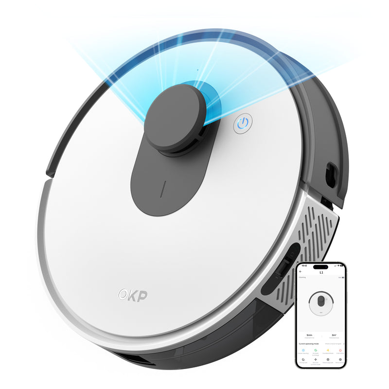 Load image into Gallery viewer, OKPLIFE L1 Lidar Robot Vacuum Cleaner White
