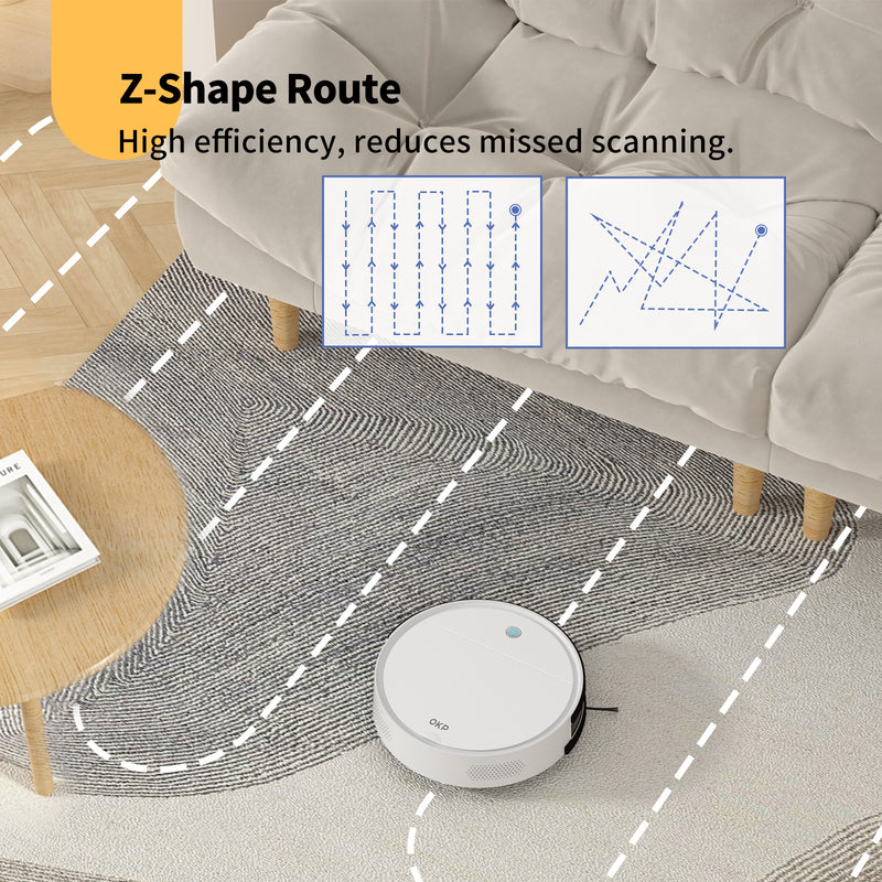 Load image into Gallery viewer, OKP K5 Robot Vacuum - Alexa/Google Compatible, Ideal for Pets

