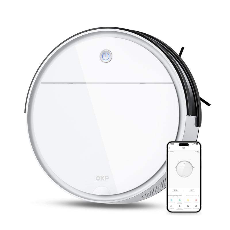 Load image into Gallery viewer, OKP LIFE K5 Robot Vacuum - Alexa/Google Compatible, Ideal for Pets（te）
